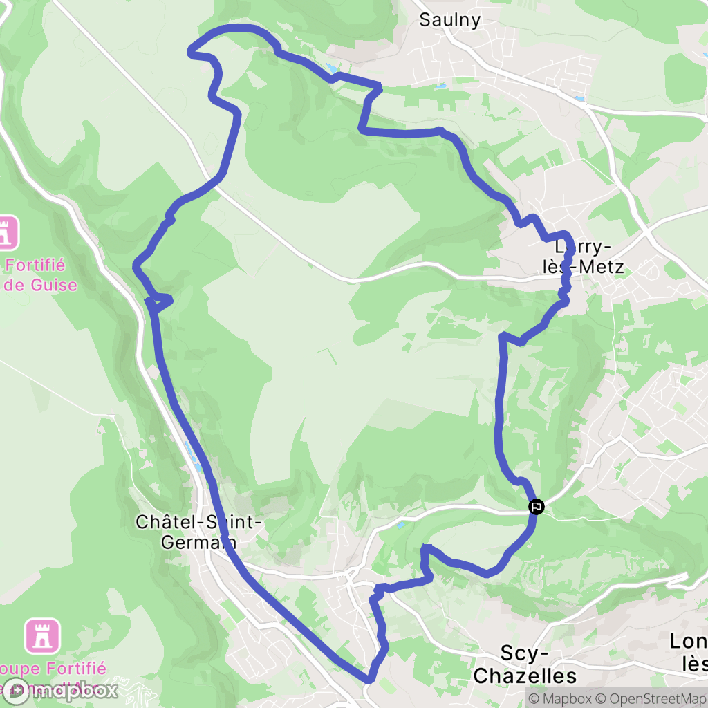 Scy-Chazelles : carte du parcours de randonnée - France