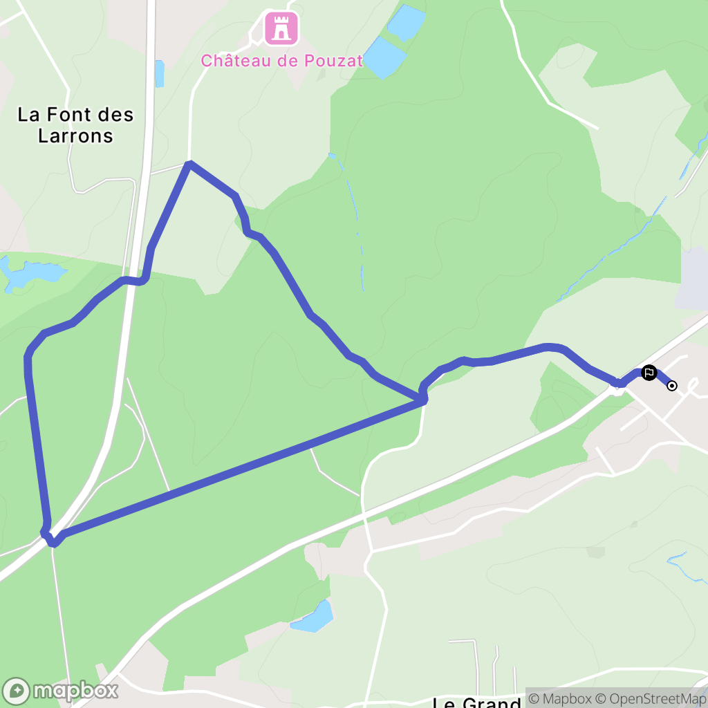 Bellerive-sur-Allier : carte du parcours de randonnée - France