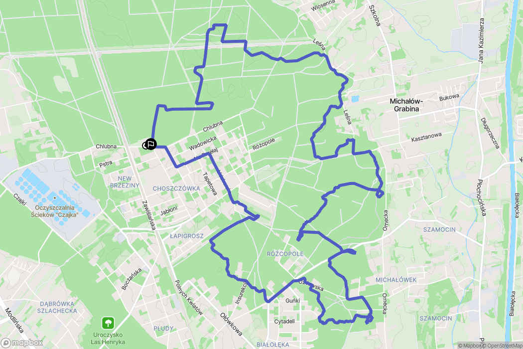 Warszawa: mapa trasy - Poland