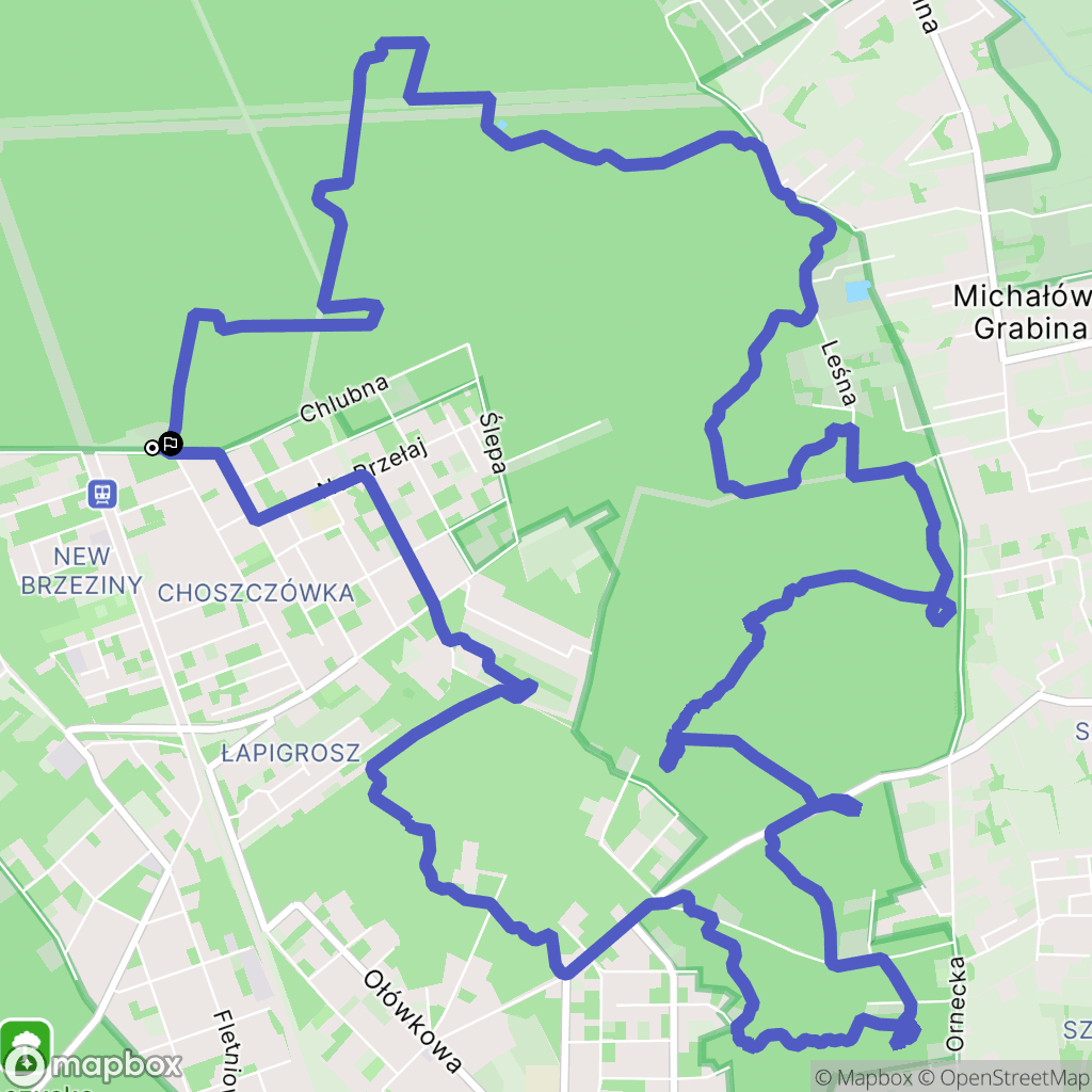 Warszawa: mapa trasy - Poland