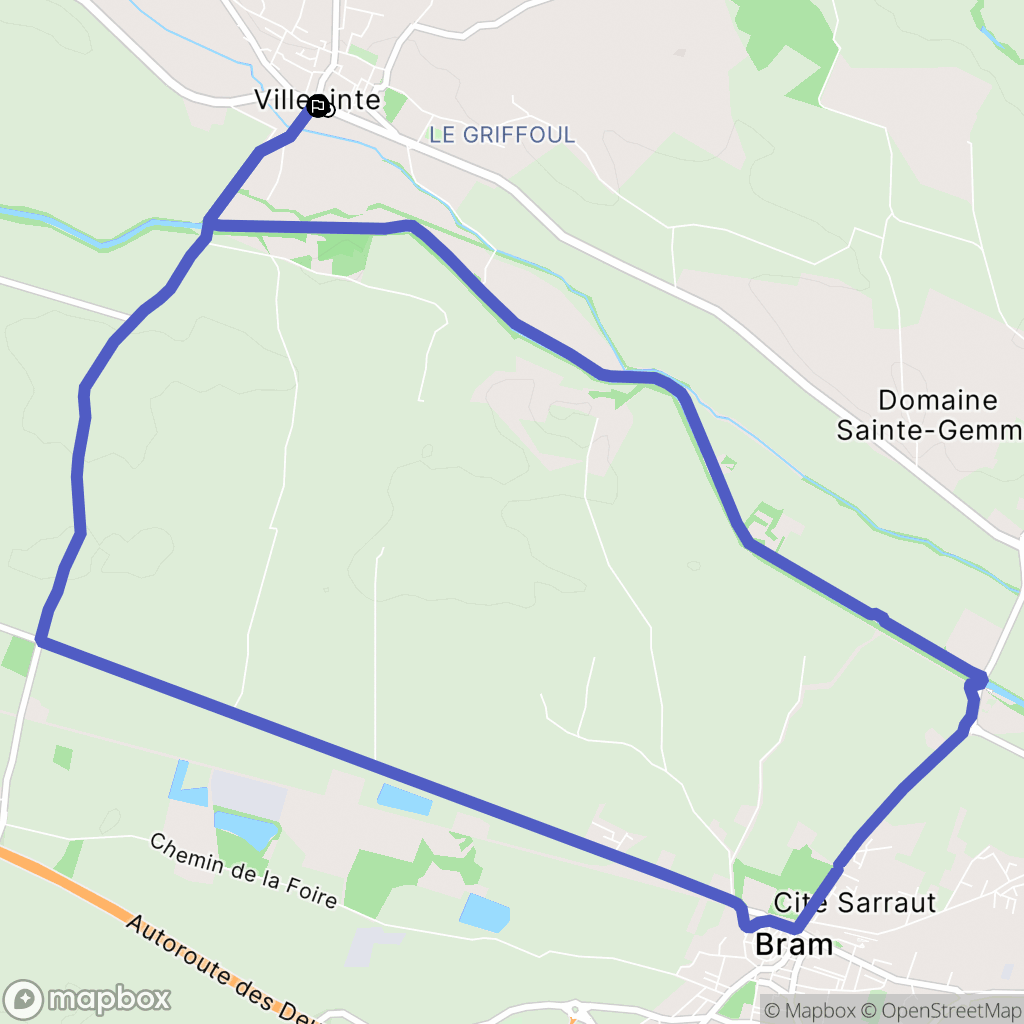 Villepinte : carte du parcours de randonnée - France