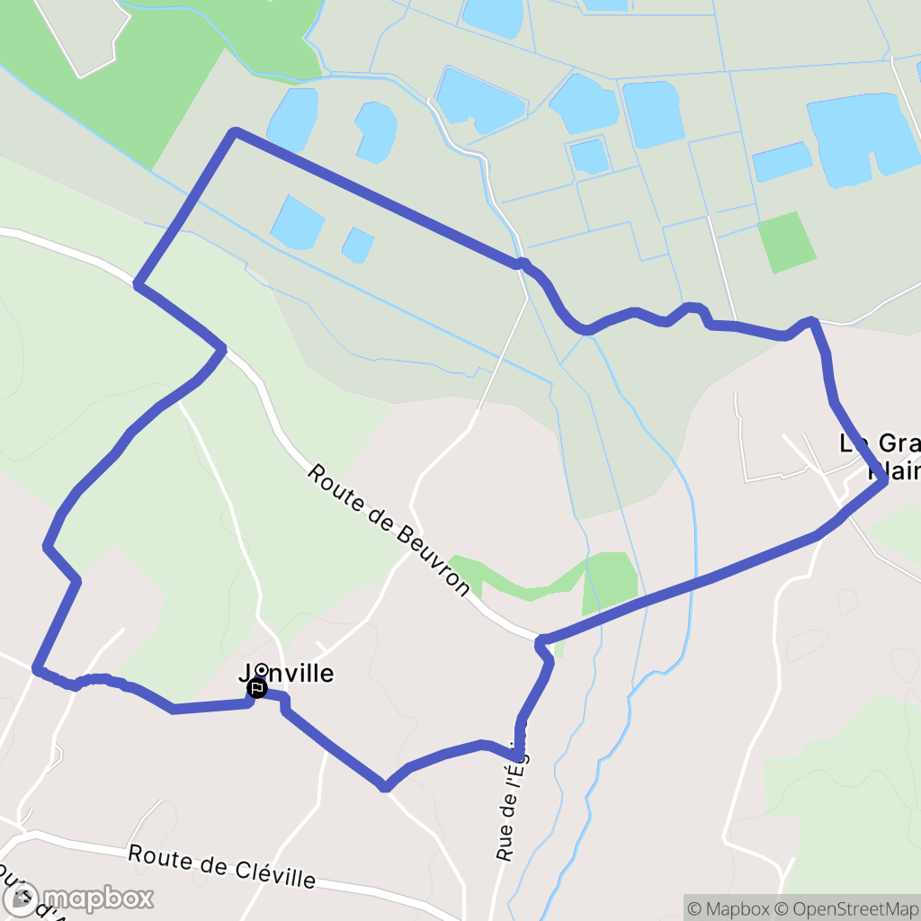 Janville : carte du parcours de randonnée - France