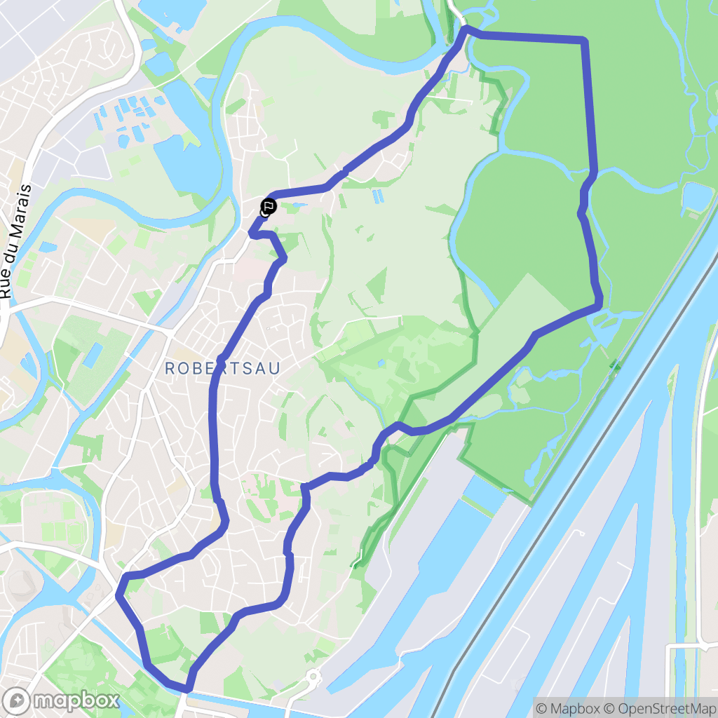 Strasbourg : carte du parcours de randonnée - France
