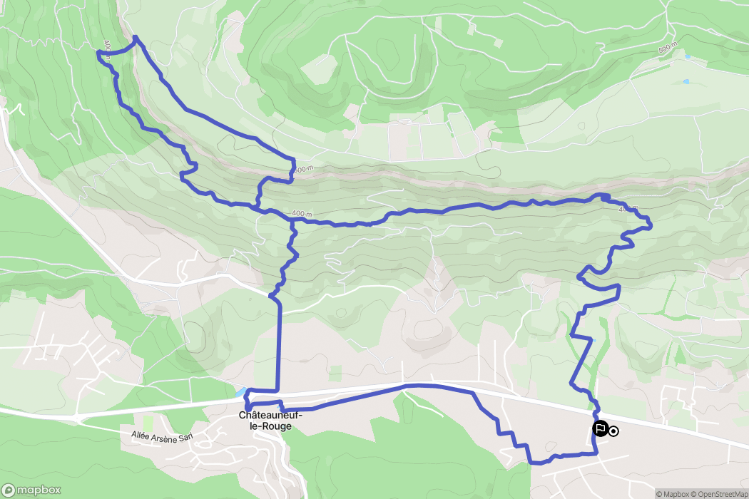 Châteauneuf-le-Rouge : carte du parcours de randonnée - France