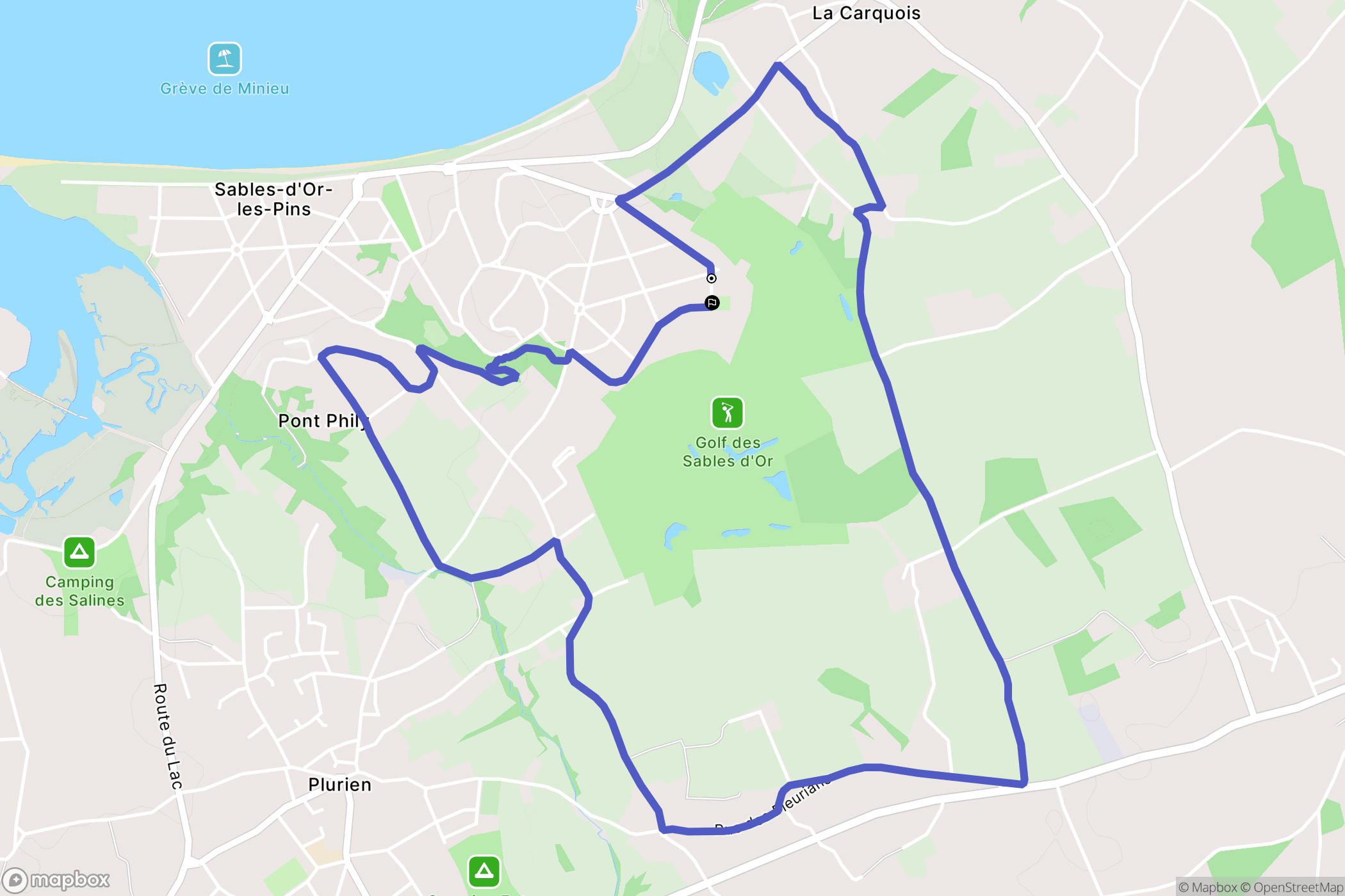 Fréhel : carte du parcours de randonnée - France