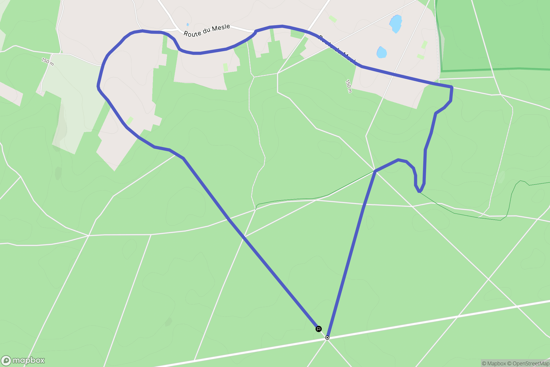 La Boissière-École : carte du parcours de randonnée - France