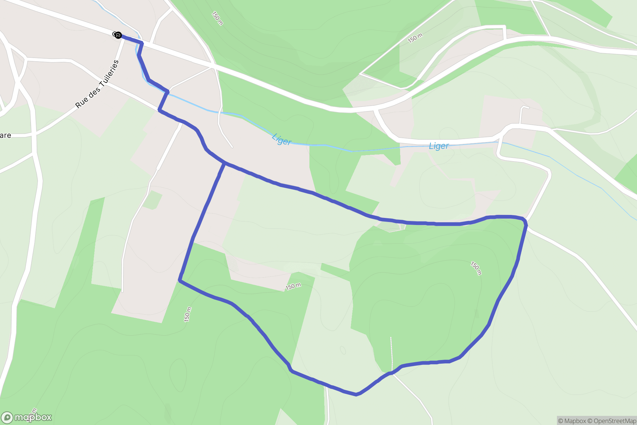 Brocourt : carte du parcours de randonnée - France