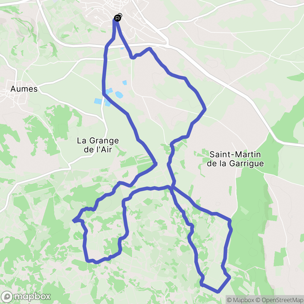 Montagnac : carte du parcours de randonnée - France