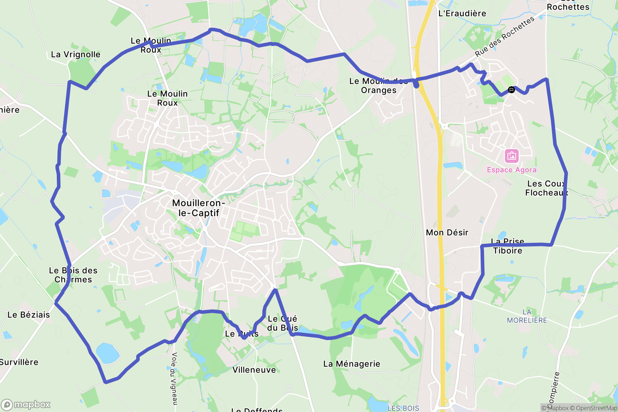 Le Poiré-sur-Vie : carte du parcours de randonnée - France