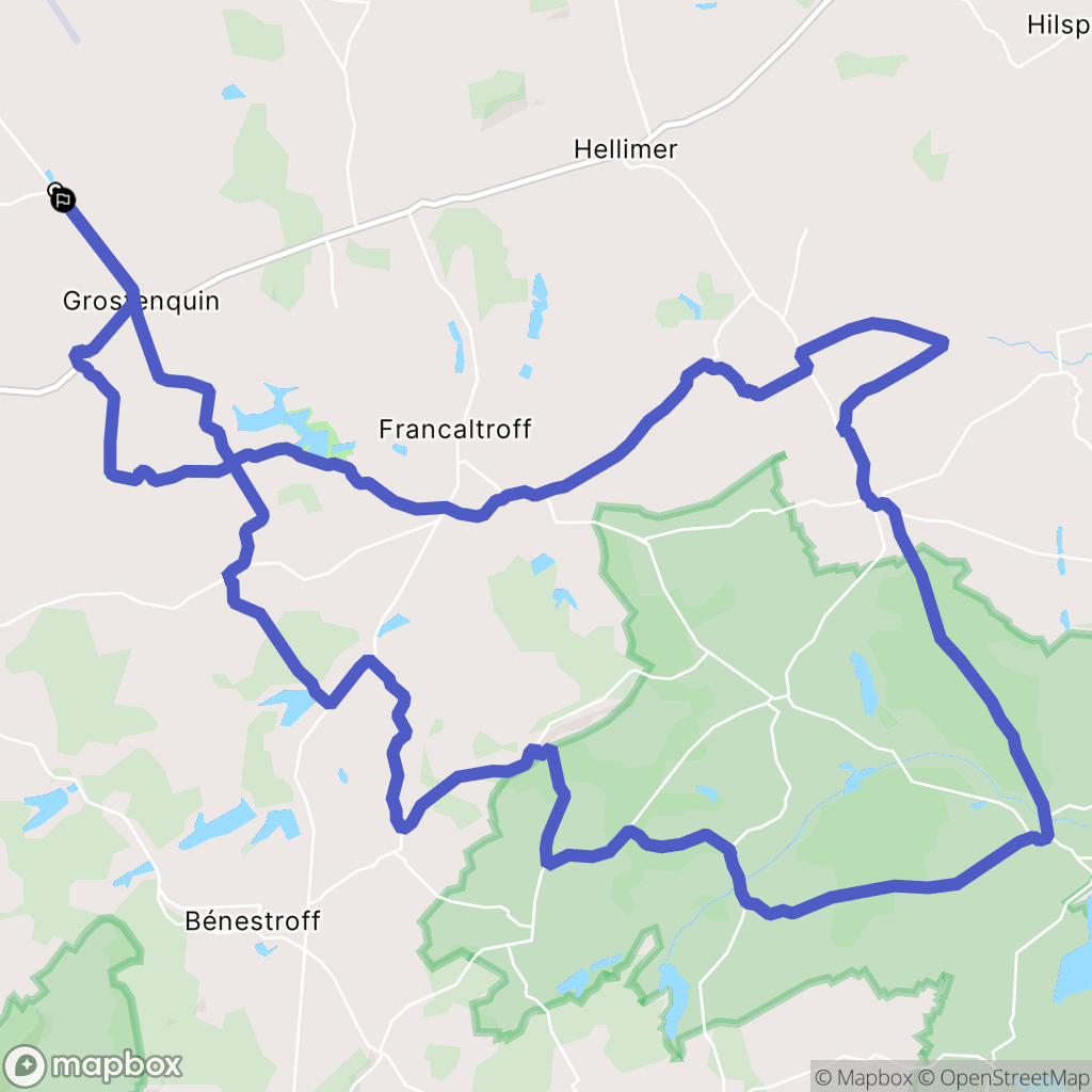 Bistroff : carte du parcours de randonnée - France