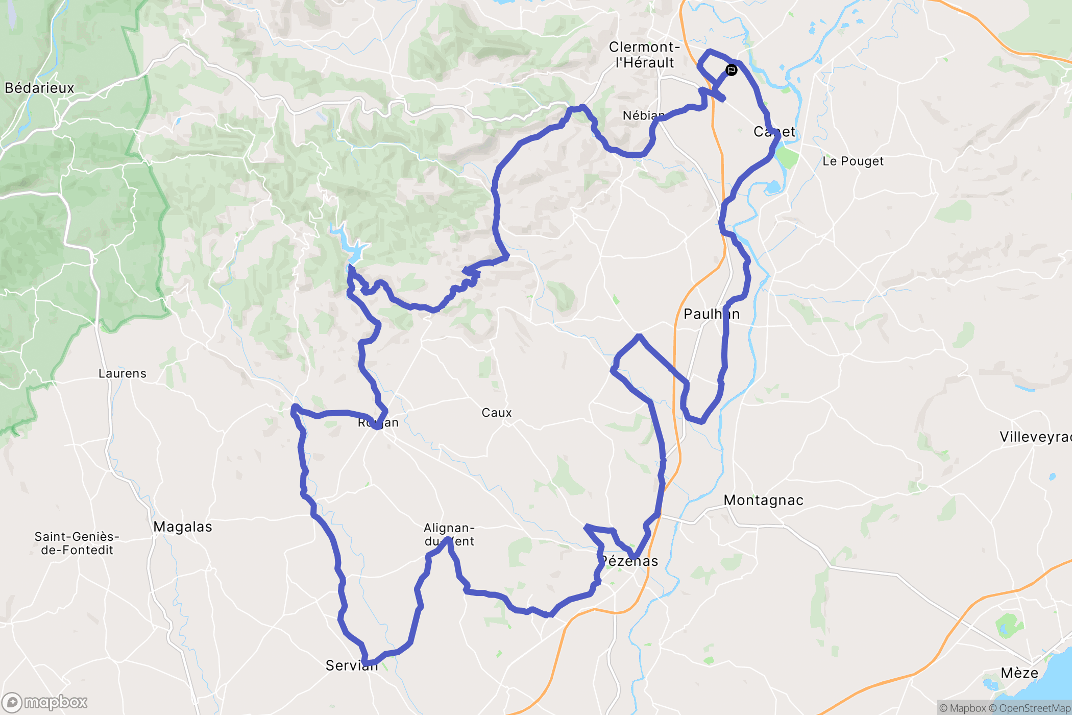 Brignac : carte du parcours de randonnée - France