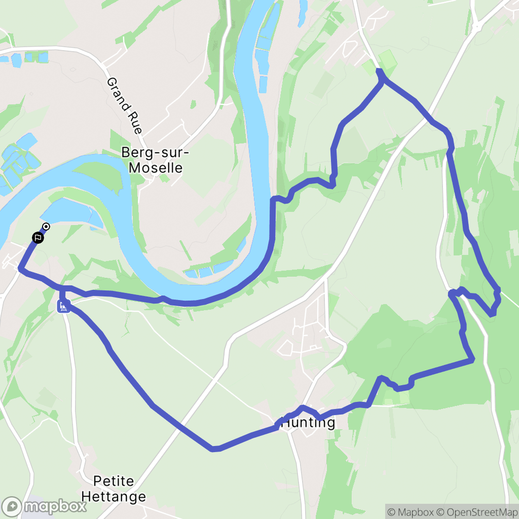 Malling : carte du parcours de randonnée - France