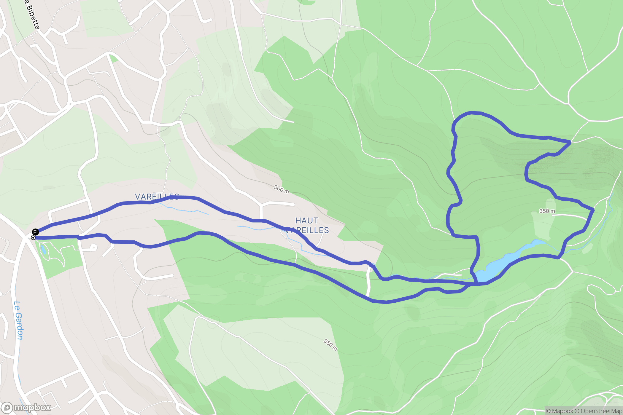 Ambérieu-en-Bugey : carte du parcours de randonnée - France