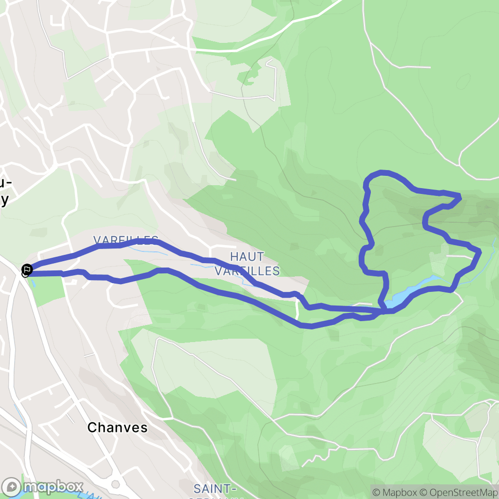Ambérieu-en-Bugey : carte du parcours de randonnée - France