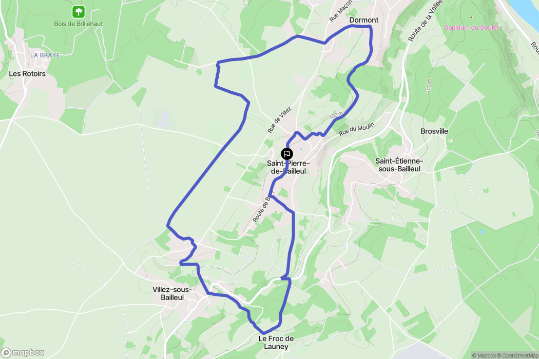 Saint-Pierre-de-Bailleul : carte du parcours de randonnée - France