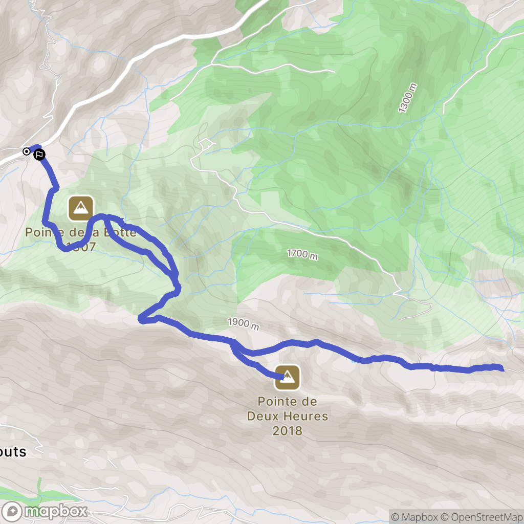 Le Reposoir : carte du parcours de randonnée - France