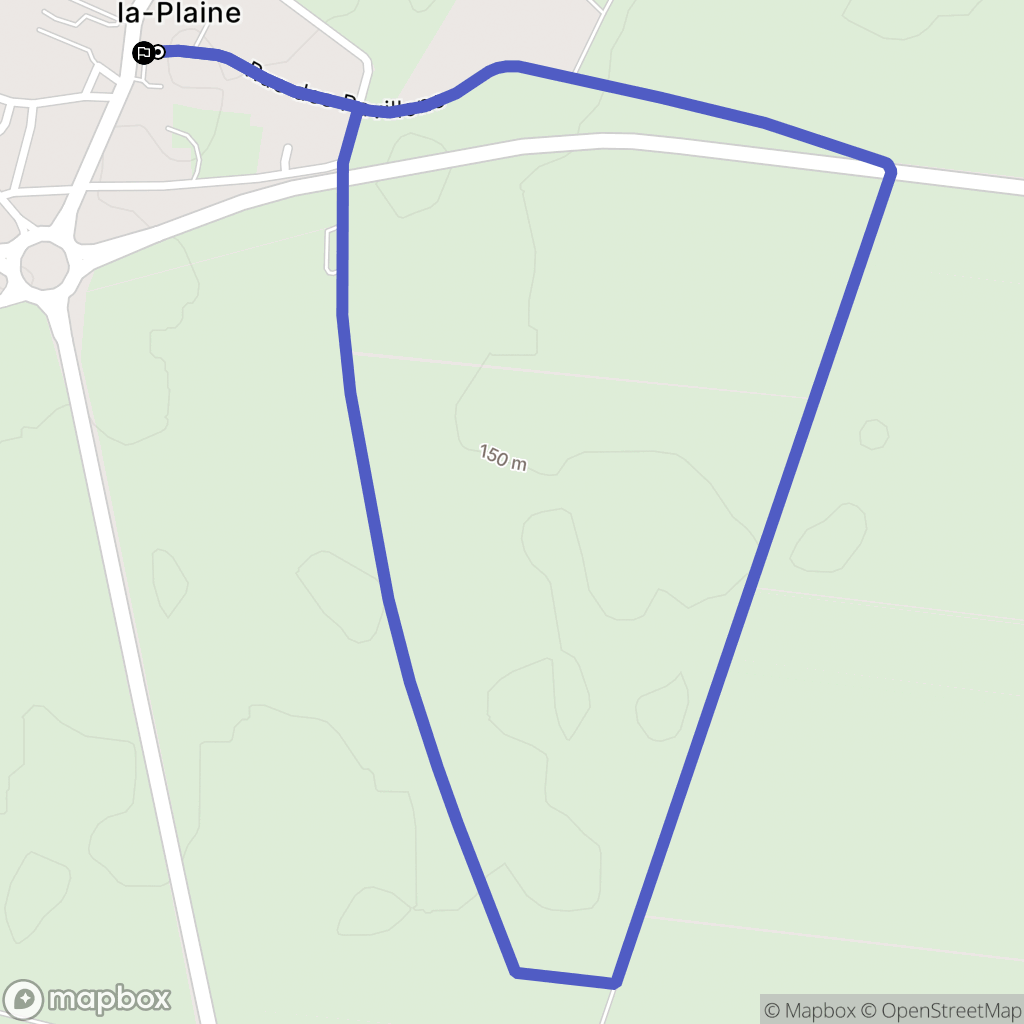 Authon-la-Plaine : carte du parcours de randonnée - France