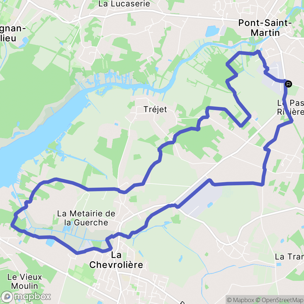 Pont-Saint-Martin : carte du parcours de randonnée - France