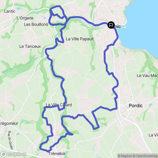 Binic-Étables-sur-Mer : carte du parcours de randonnée - France