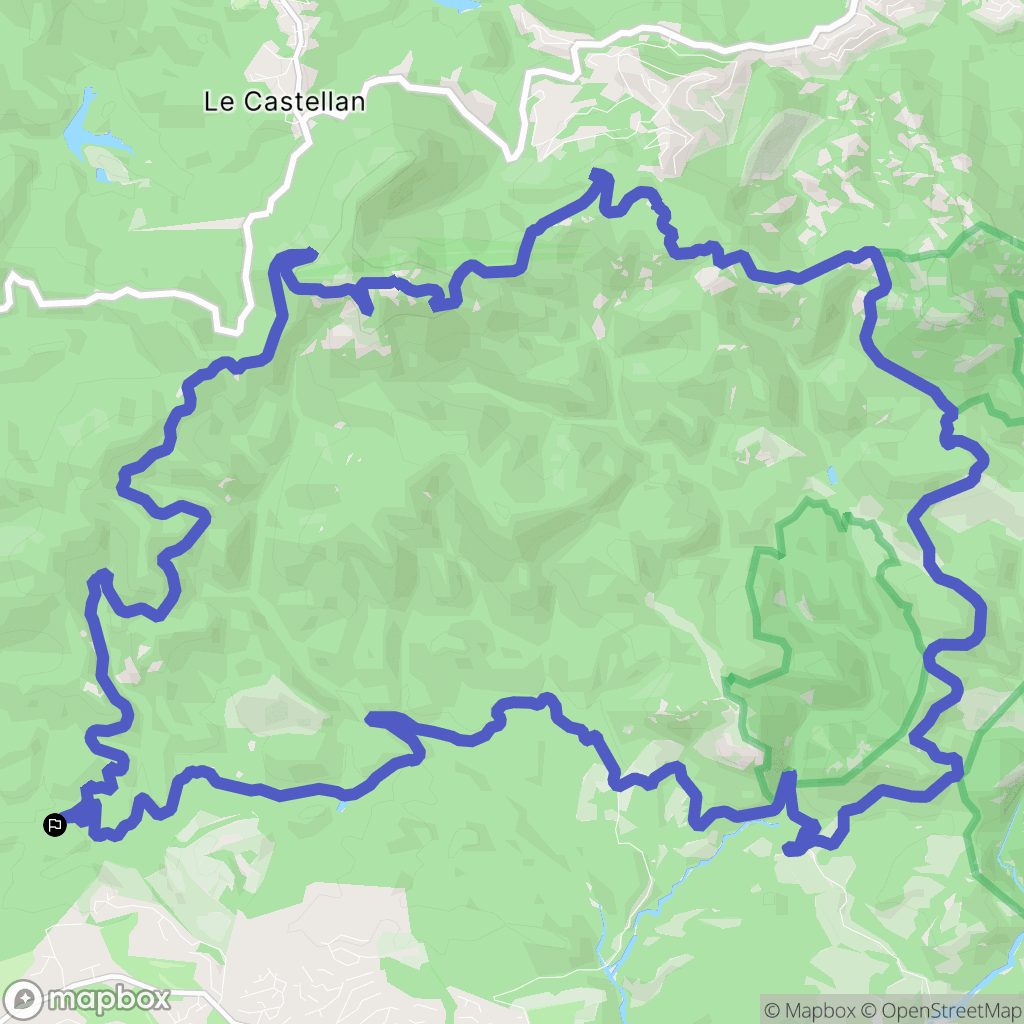 Fréjus : carte du parcours de randonnée - France