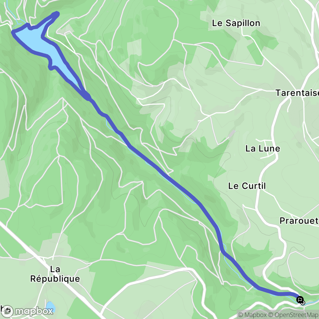 Tarentaise : carte du parcours de randonnée - France