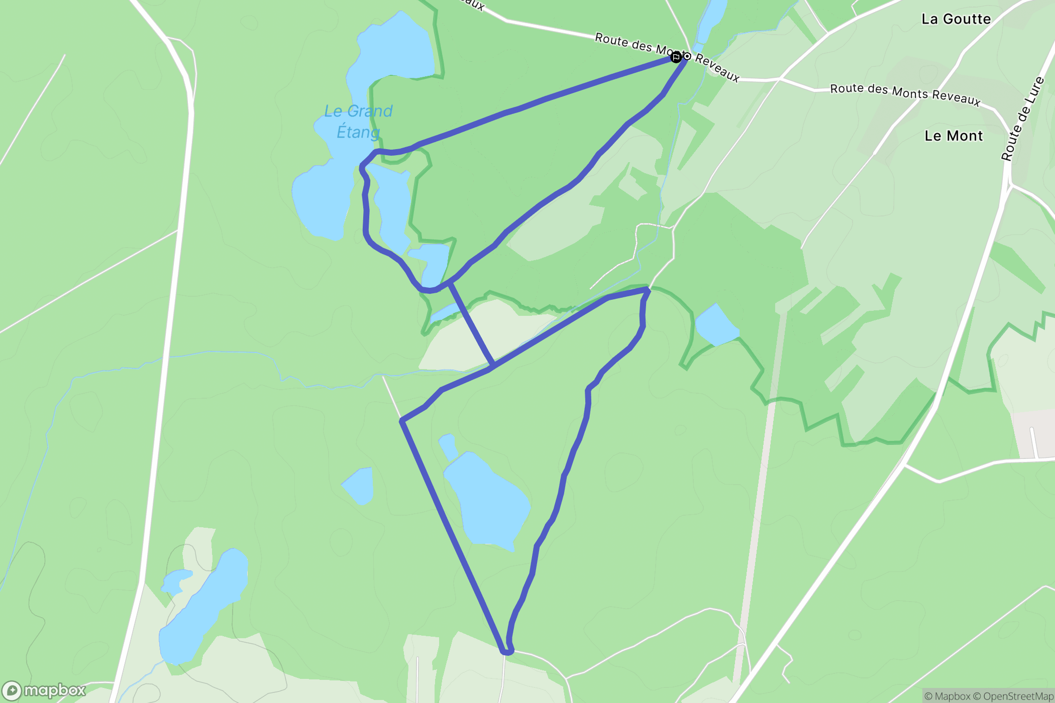Saint-Germain : carte du parcours de randonnée - France