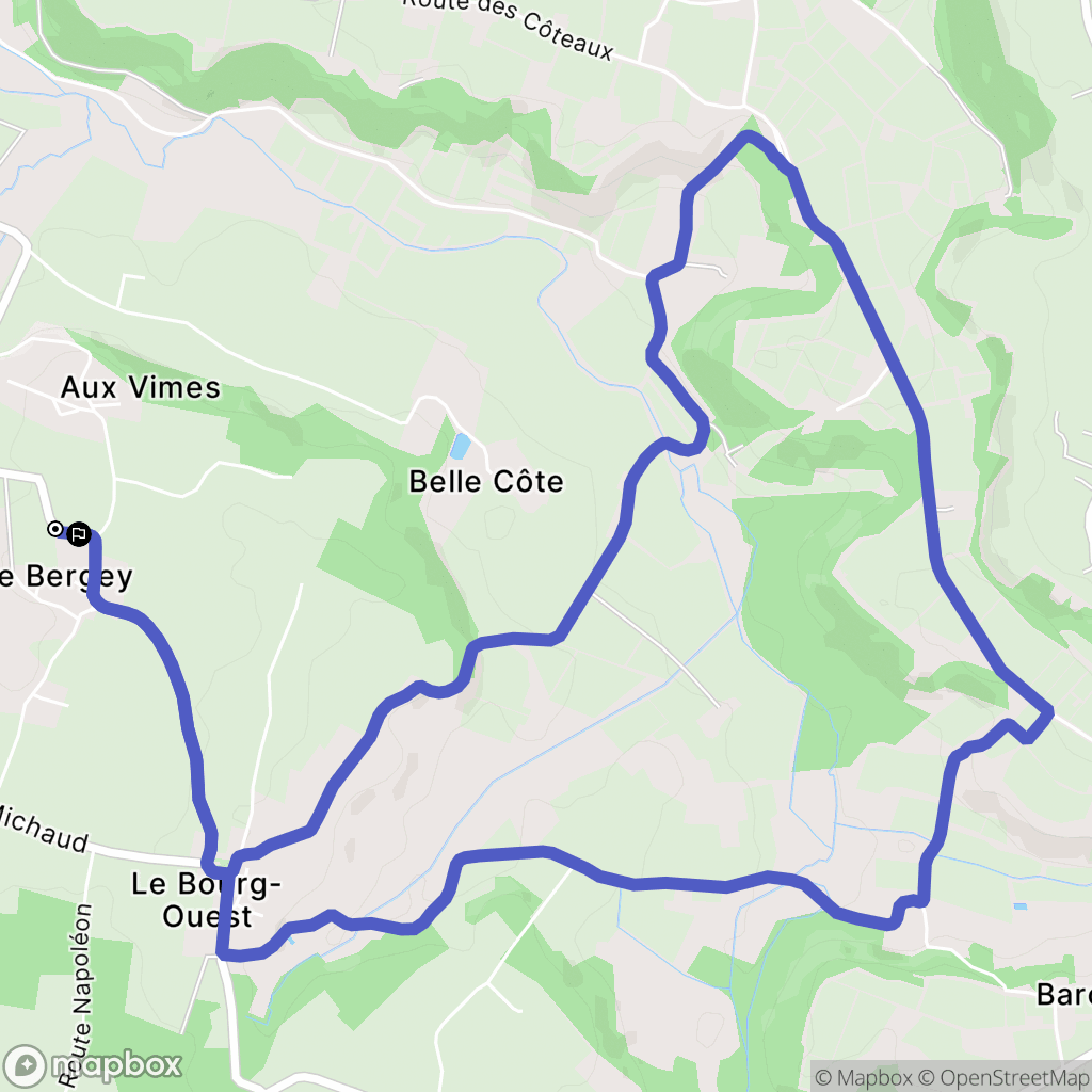 Mérignas : carte du parcours de randonnée - France
