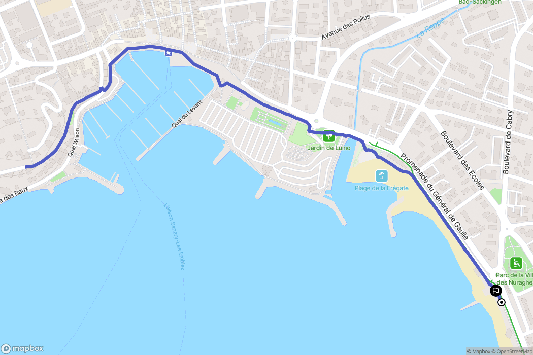 Six-Fours-les-Plages : carte du parcours de randonnée - France