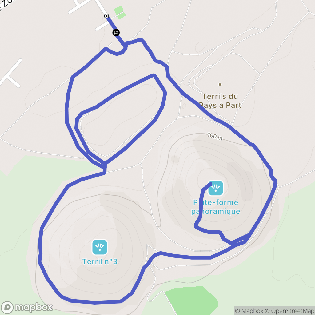 Haillicourt : carte du parcours de randonnée - France
