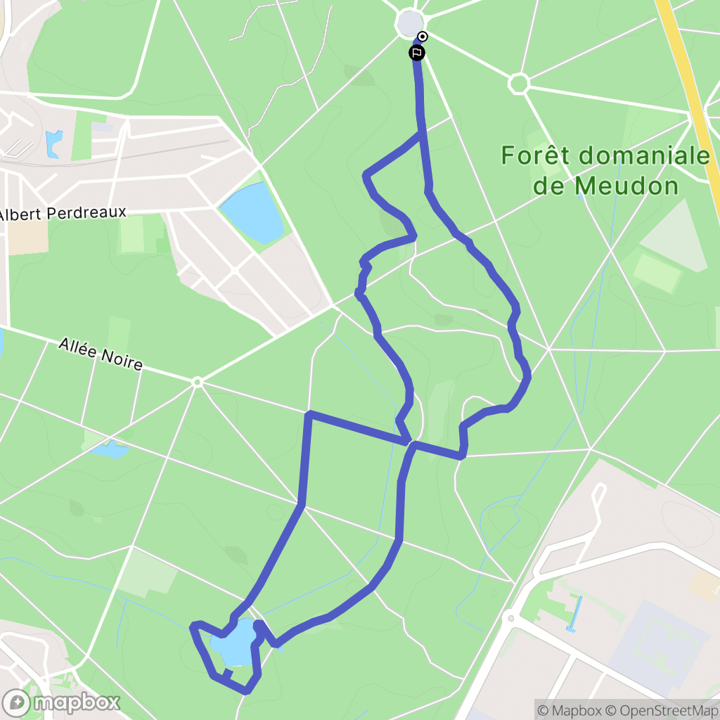 Meudon : carte du parcours de randonnée - France