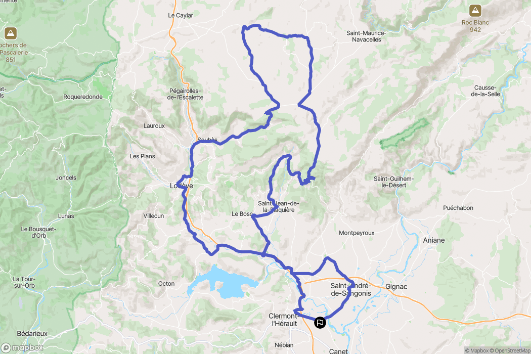 Brignac : carte du parcours de randonnée - France