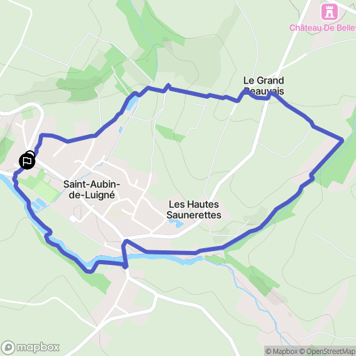 Val-du-Layon : carte du parcours de randonnée - France