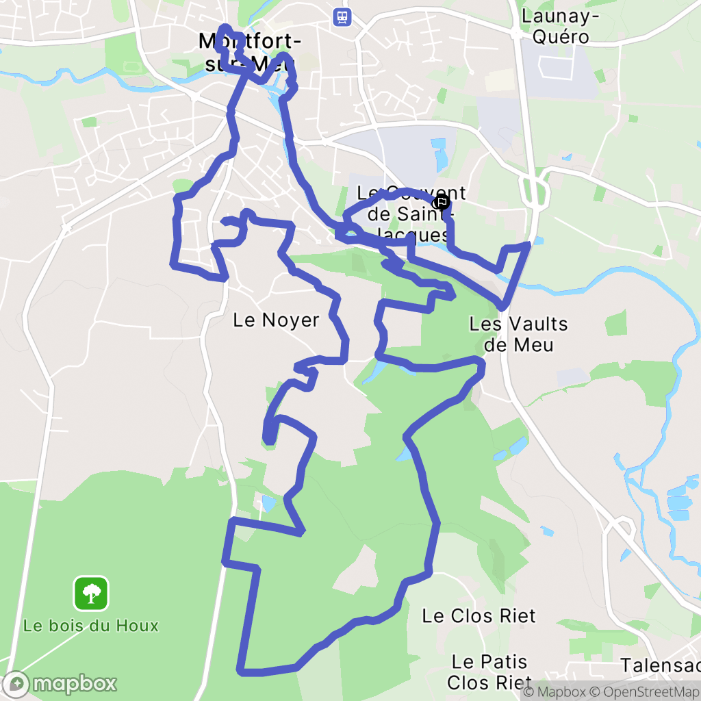 Breteil : carte du parcours de randonnée - France