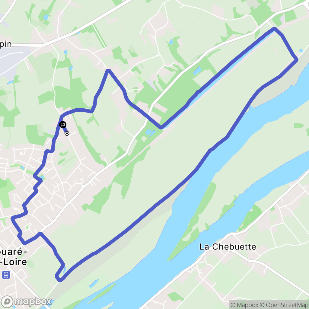 Thouaré-sur-Loire : carte du parcours de randonnée - France