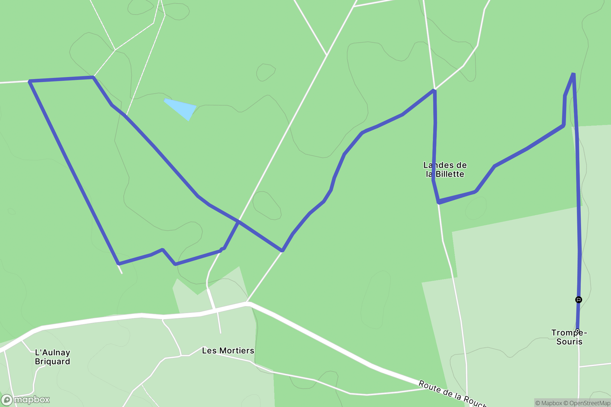 Langeais : carte du parcours de randonnée - France