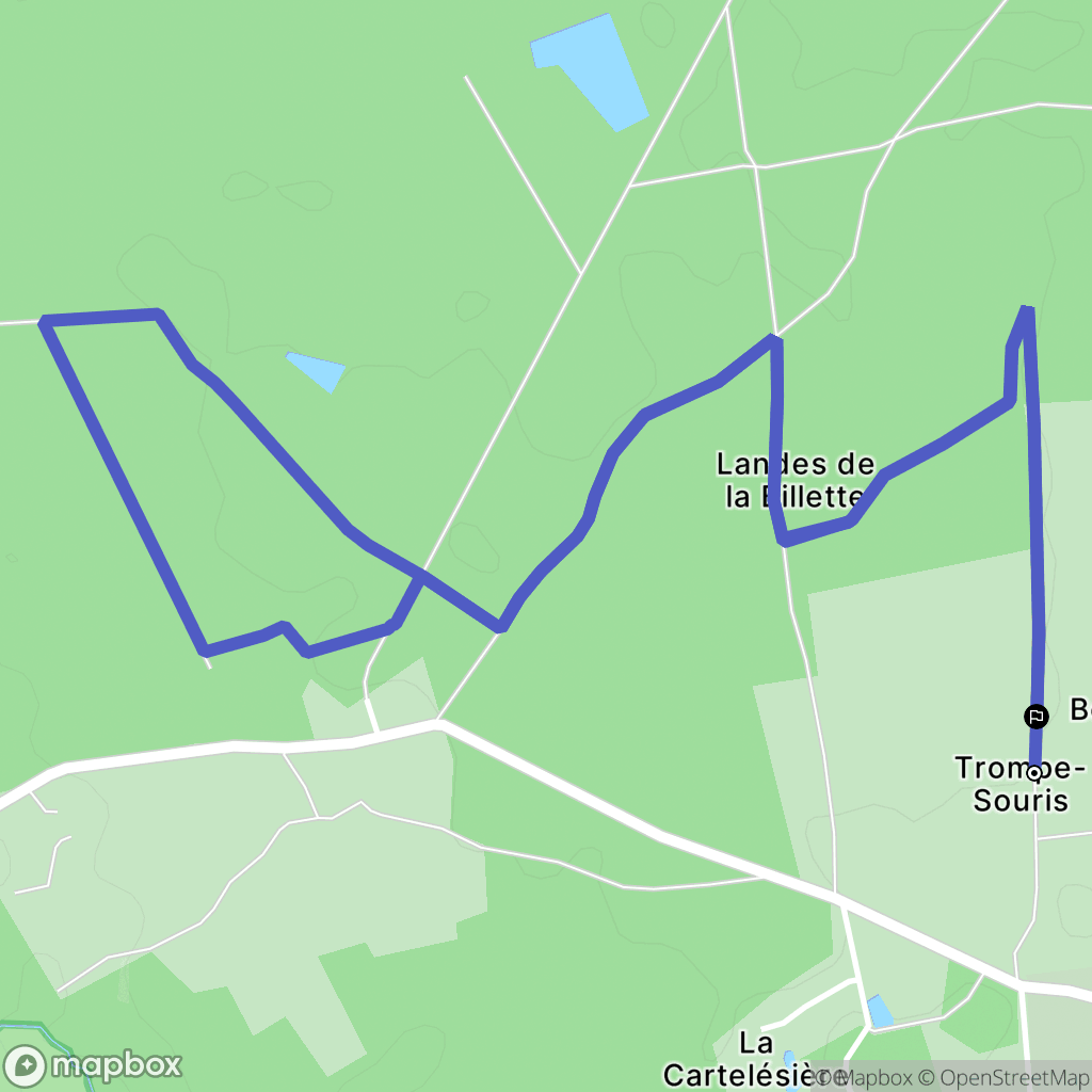 Langeais : carte du parcours de randonnée - France