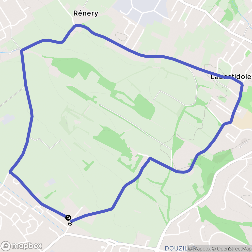 Castelginest : carte du parcours de randonnée - France