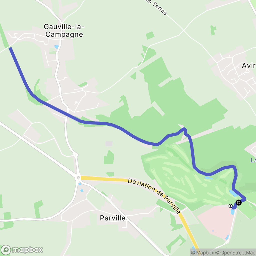 Évreux : carte du parcours de randonnée - France