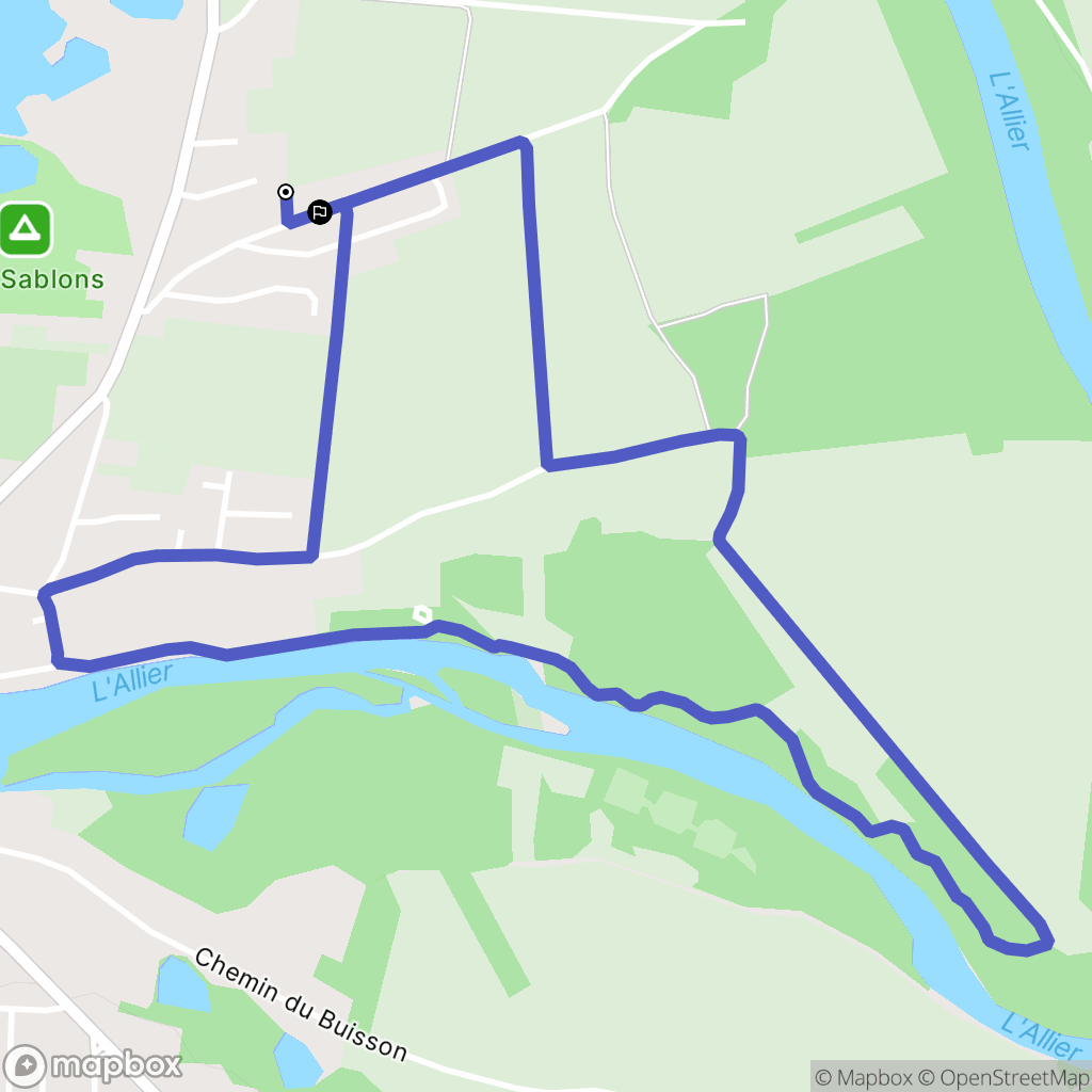 Pont-du-Château : carte du parcours de randonnée - France