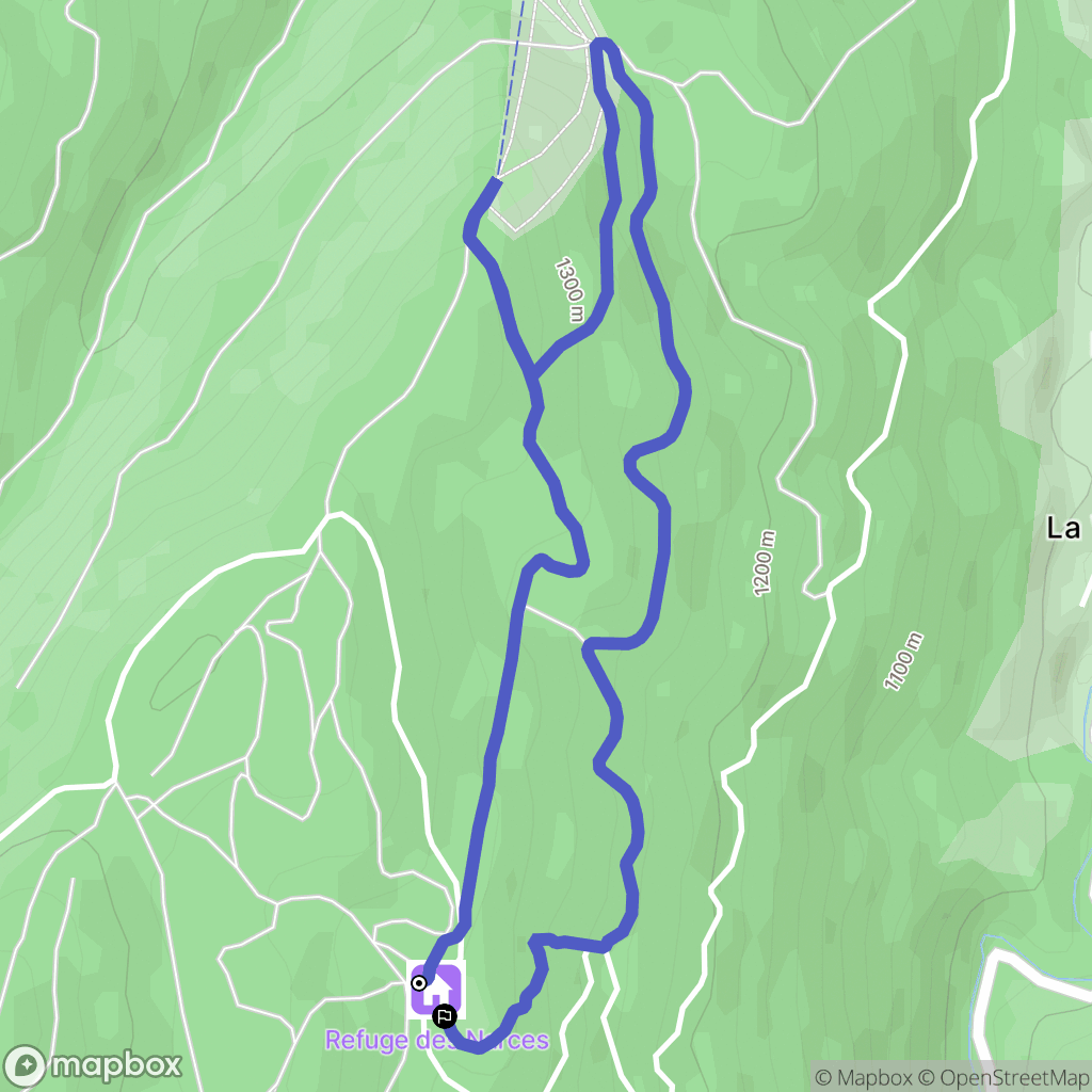 Méaudre : carte du parcours de randonnée - France