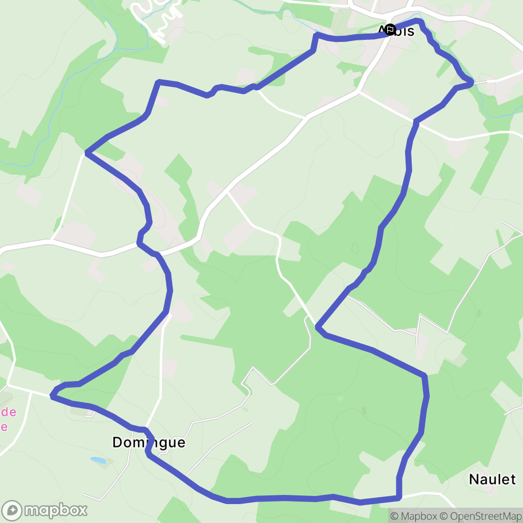Arbis : carte du parcours de randonnée - France