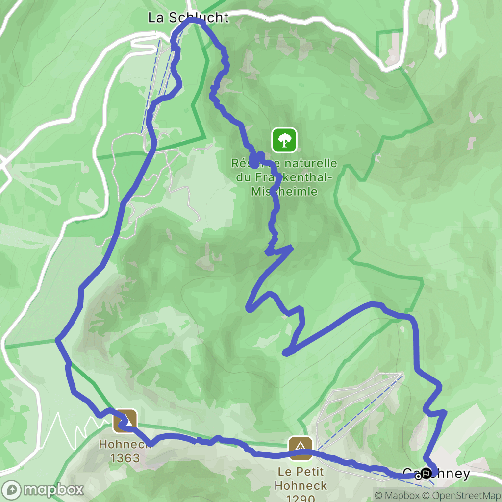 Stosswihr : carte du parcours de randonnée - France