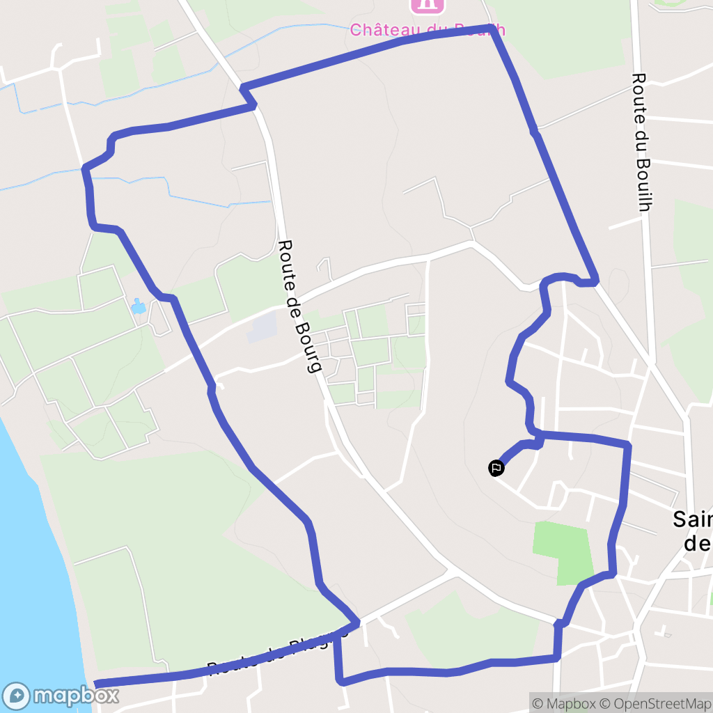 Saint-André-de-Cubzac : carte du parcours de randonnée - France