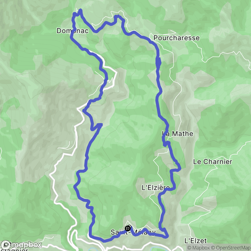 Sainte-Mélany : carte du parcours de randonnée - France