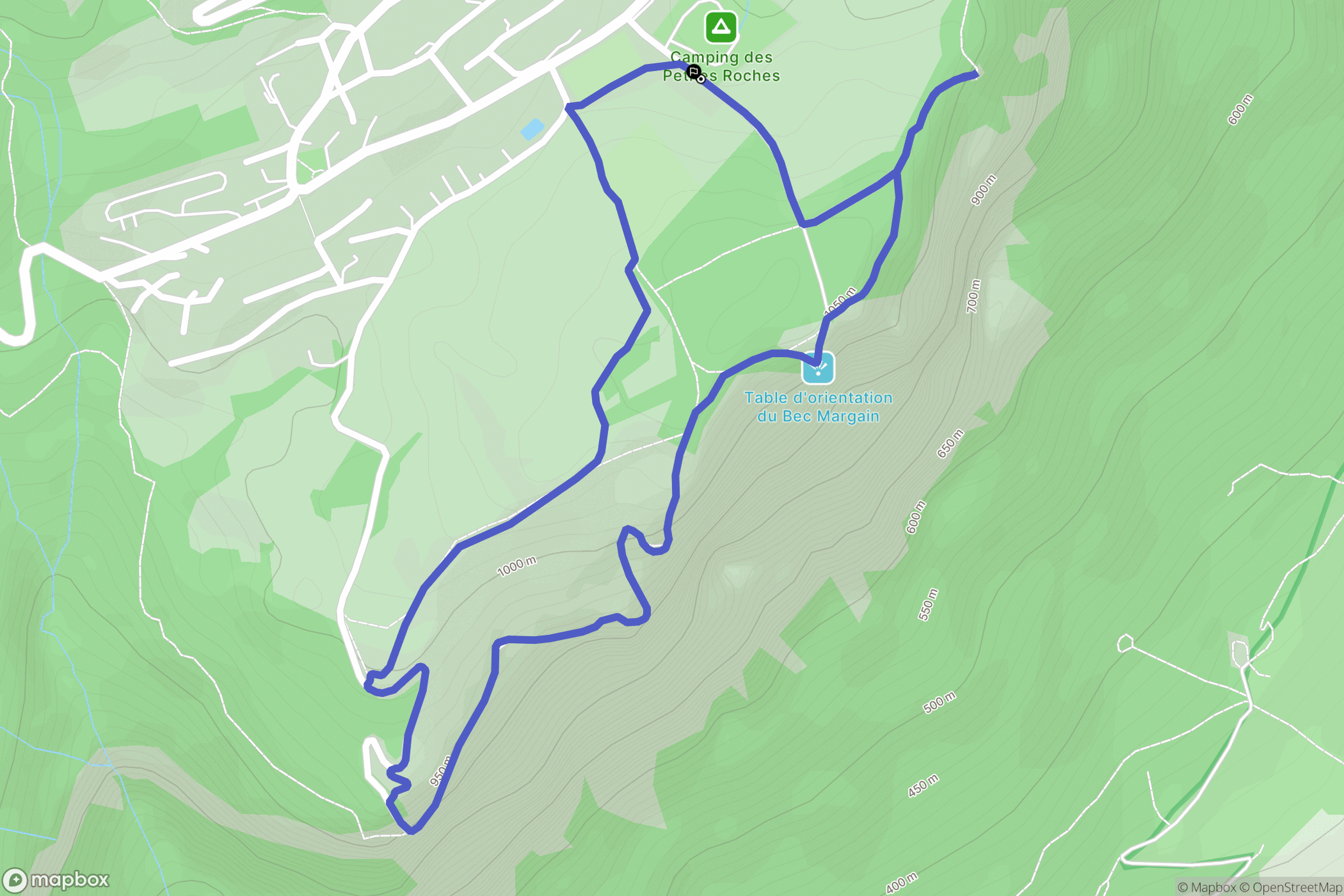 Saint-Hilaire-du-Touvet : carte du parcours de randonnée - France