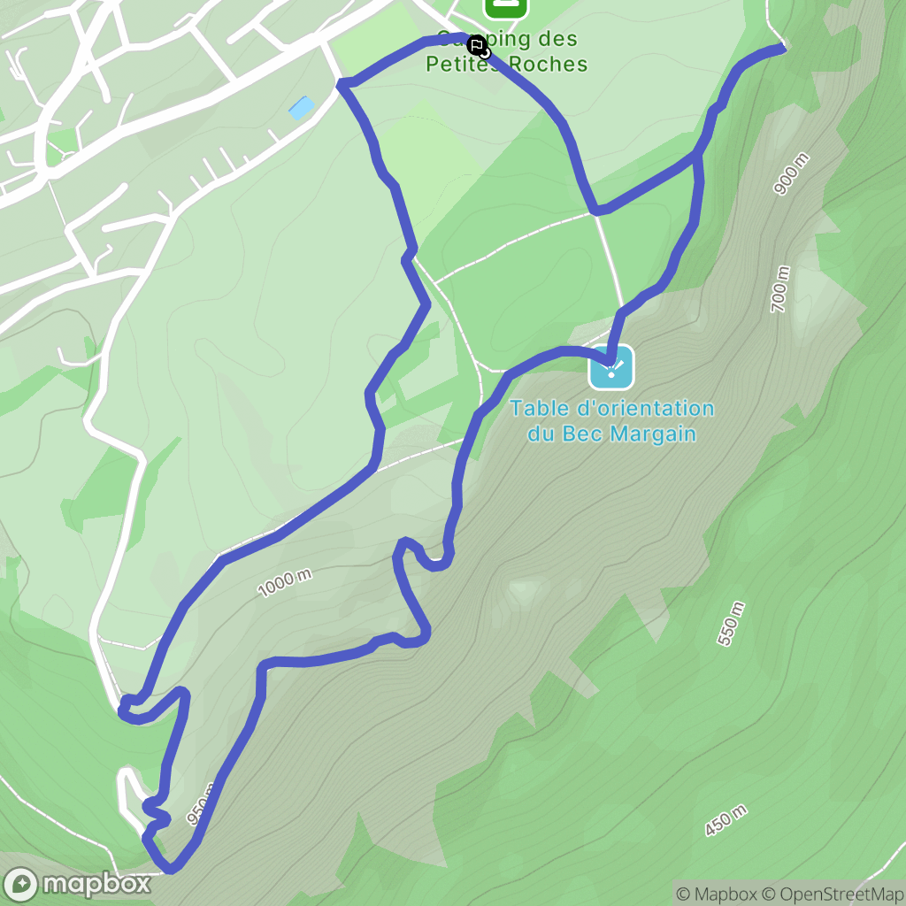 Saint-Hilaire-du-Touvet : carte du parcours de randonnée - France
