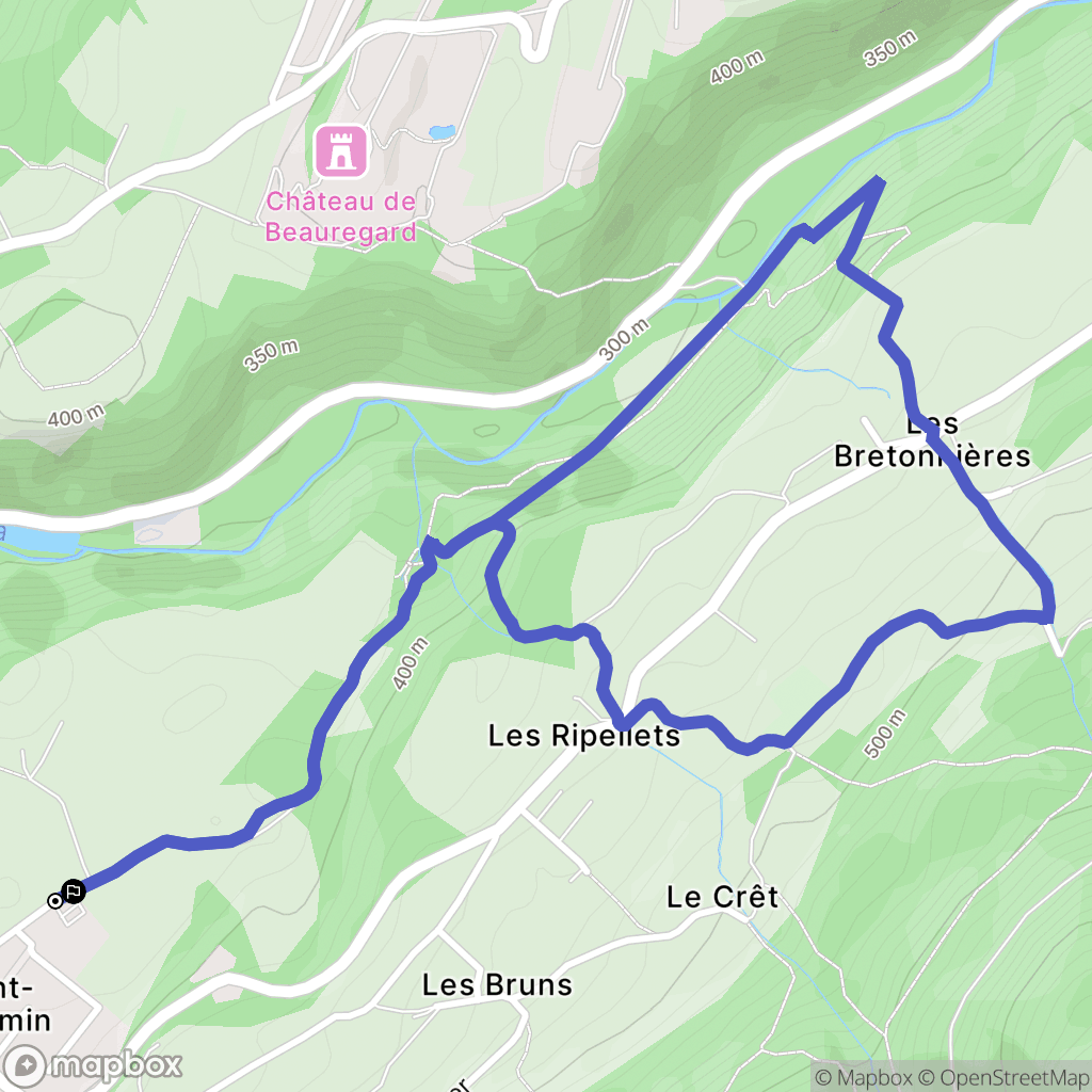 Saint-Maximim : carte du parcours de randonnée - France