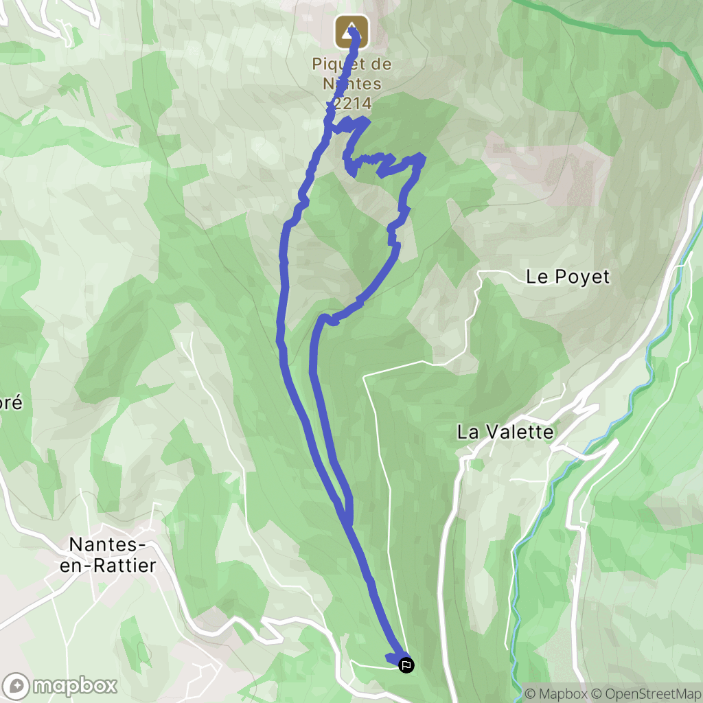 La Mure : carte du parcours de randonnée - France