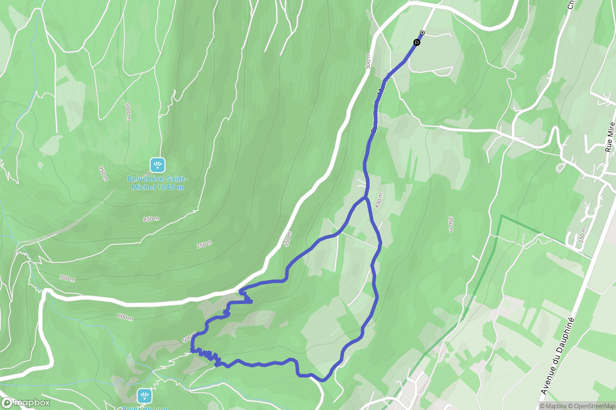 Montabon de la Terrasse : carte du parcours de randonnée - France
