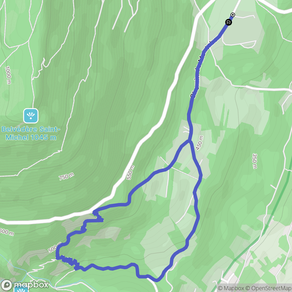 Montabon de la Terrasse : carte du parcours de randonnée - France